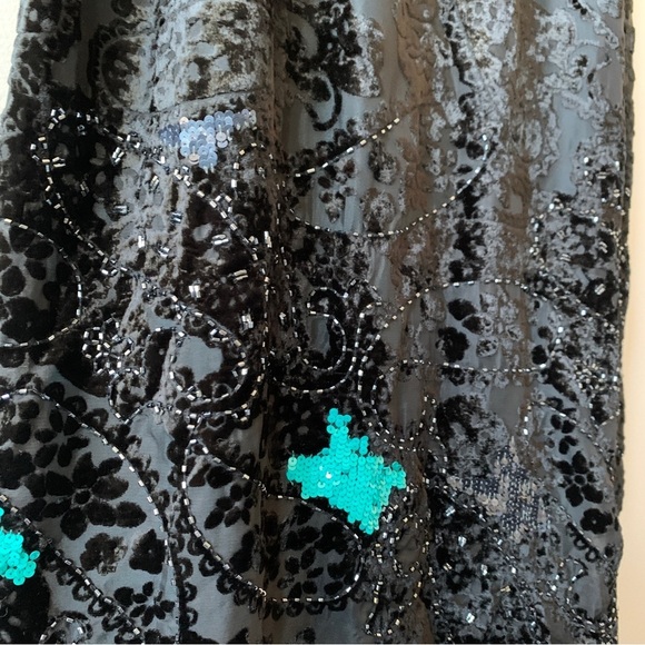 Anthropologie Dress Cocktail Sequined Dress Little Black Dress NEW WITH TAGS - Picture 10 of 15